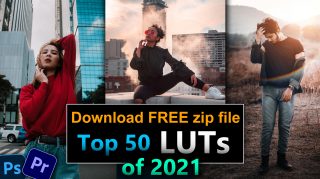 Top 50 LUTs of 2021 for Photoshop | Download zip File | Top 50 Color Presets for Premiere Pro | 50+ Free Colorlookup 3DLuts